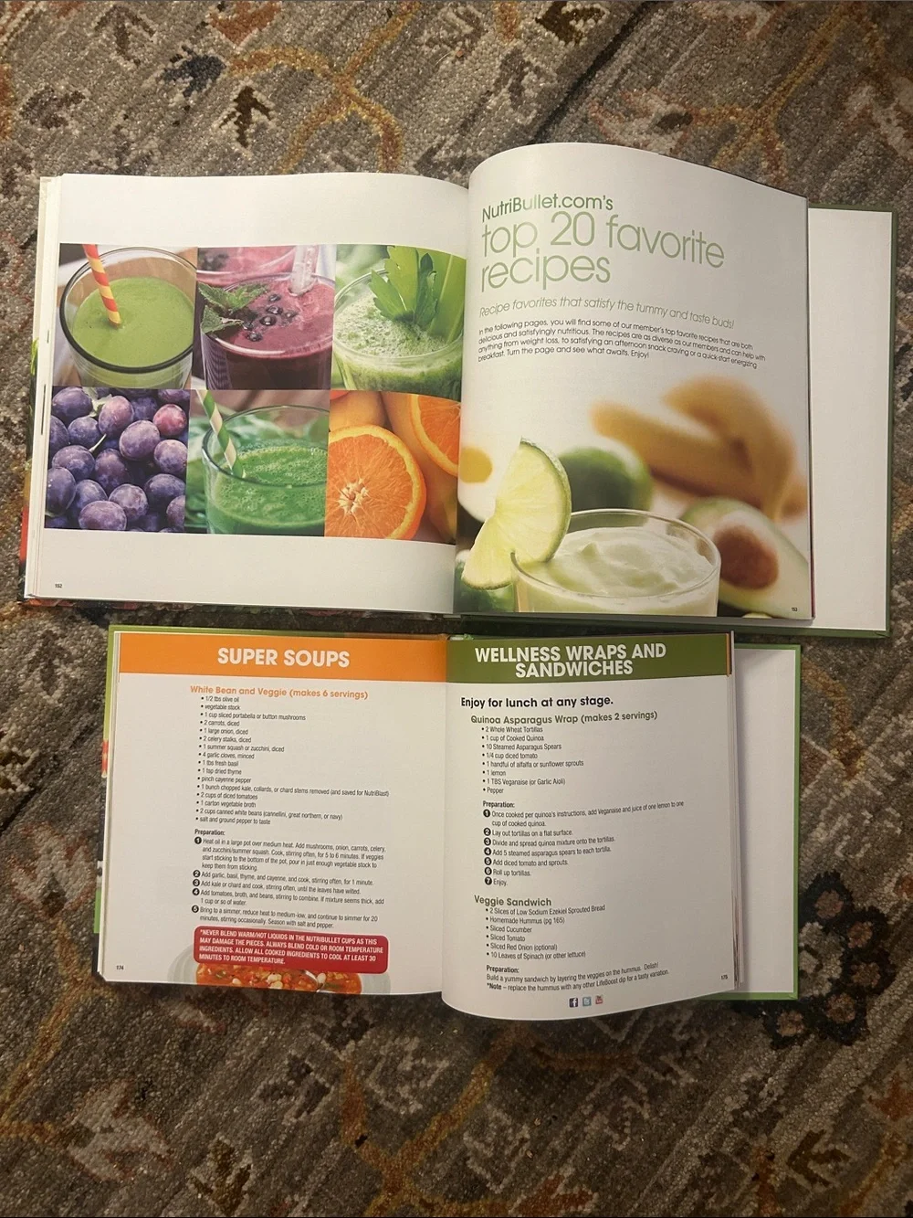 NutriBullet Recipe & Natural Healing Foods Book Set - hardcover editions